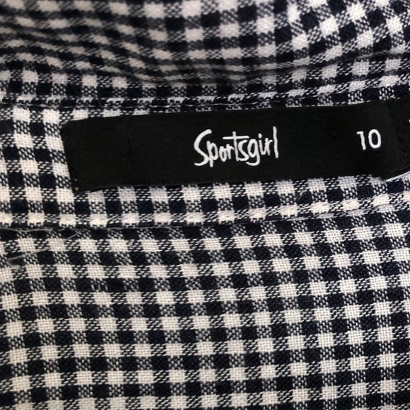 SPORTSGIRL black and white button shirt- size 10 - Picture 3 of 3